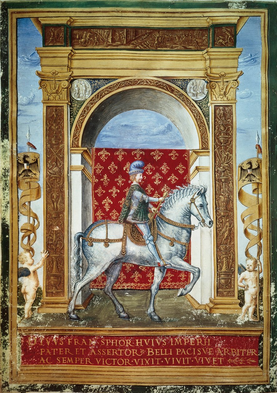 Portrait de Francesco Sforza à cheval - Italian School