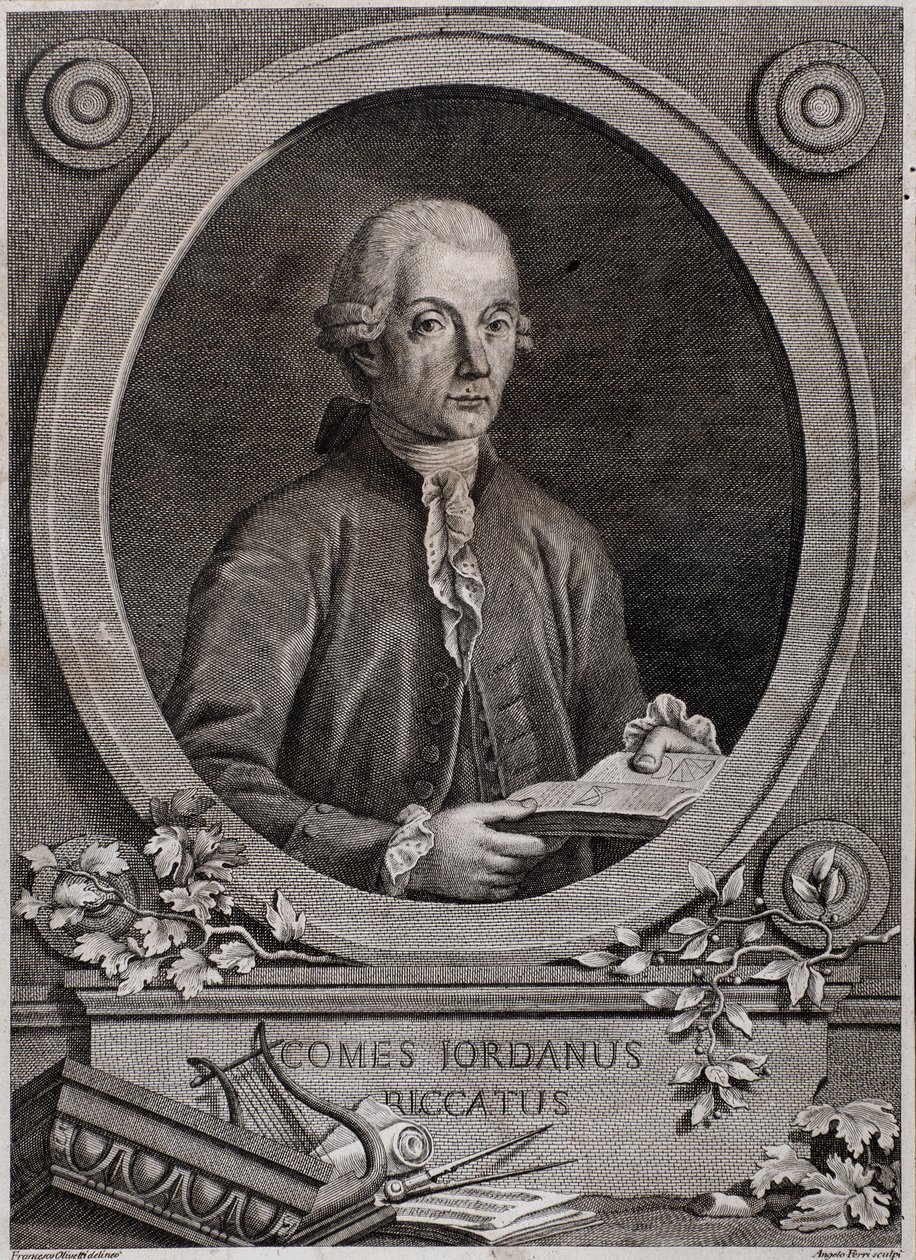 Portrait de Giordano (Jordan) Riccati (1709-1790) physicien, mathématicien et théoricien de la musique - Italian School