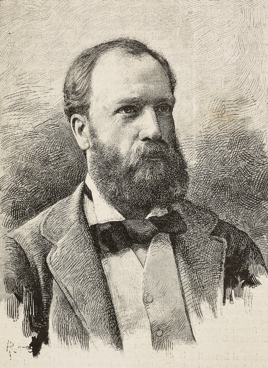 Portrait de Karl Hillebrand (1829-1884), historien allemand (gravure) - Italian School