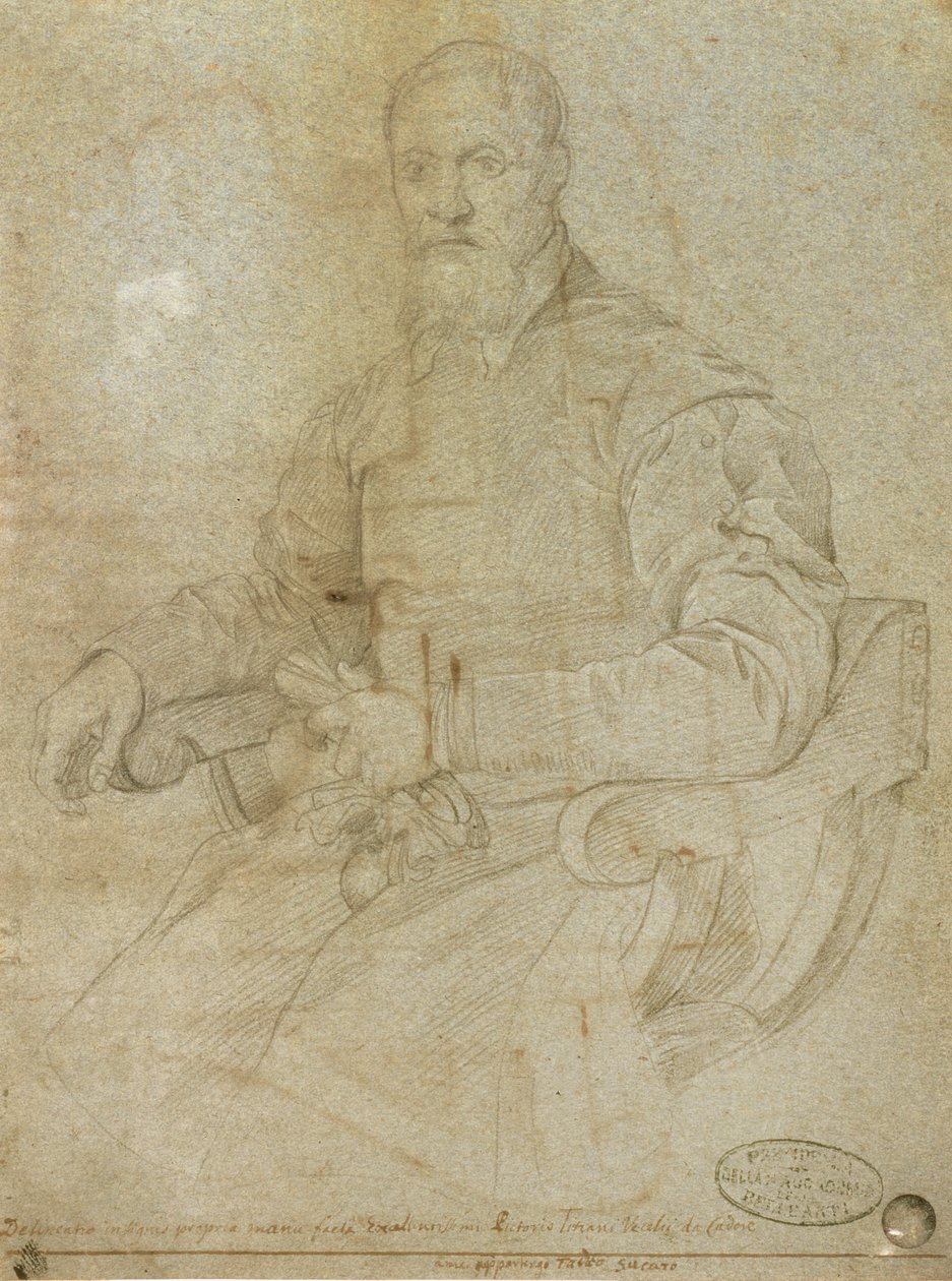 Portrait de Titien (Tiziano Vecellio) (c.1485-1576) (école romaine) - Italian School