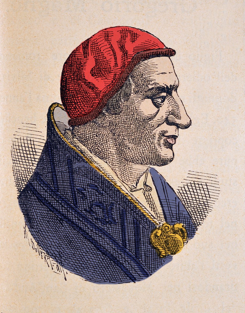 Portrait du Pape Benoît Ier (benedict, Benedetto, ou Benedictus) (575-579) - Italian School