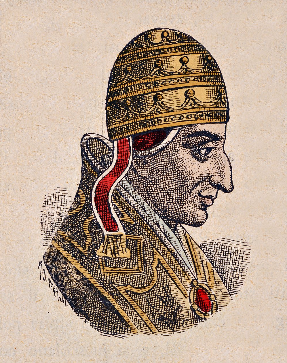 Portrait du pape Jean XIV (Giovanni, Ioannes) (983-984) - Italian School