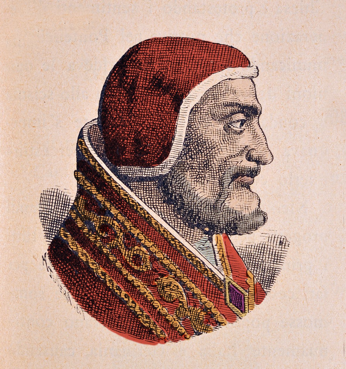 Portrait du Pape Jean XXI (1276-1277) - Italian School