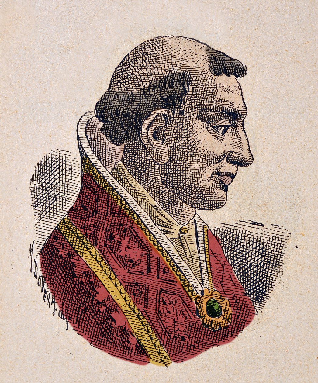Portrait du Pape Léon VI (Leo ou leone) (928-929) - Italian School