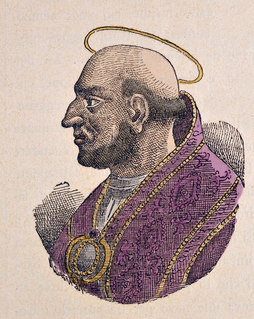 Portrait du Pape Martin Ier (Martinus I ou Martino) (649-655) - Italian School