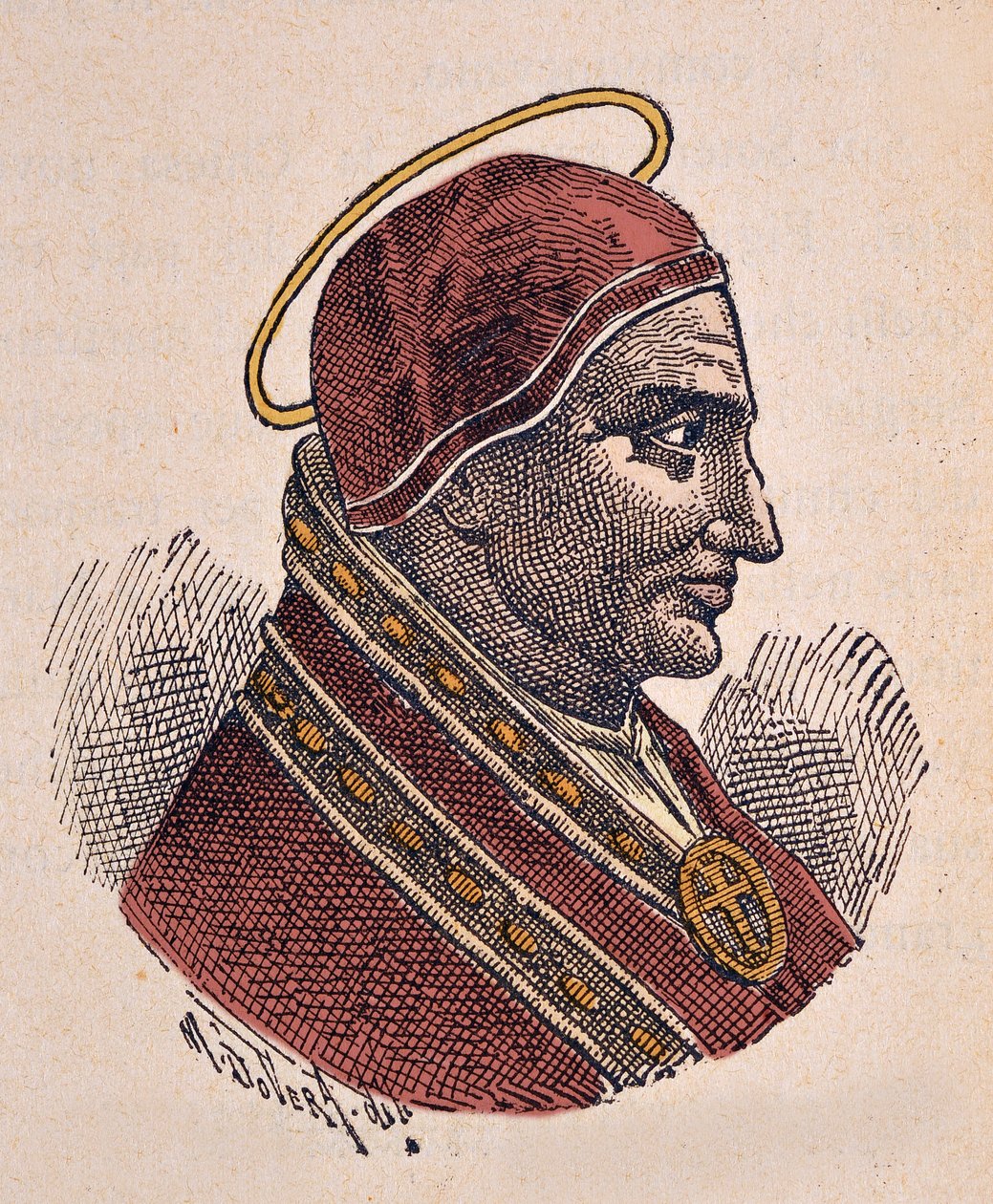 Portrait du Pape Soter (Sotero ou Soterius) (ca. 166-175) - Italian School