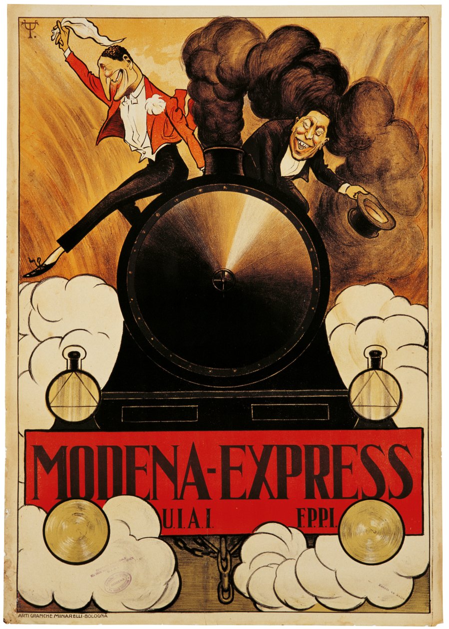Affiche publicitaire pour le Modena Express - Italian School