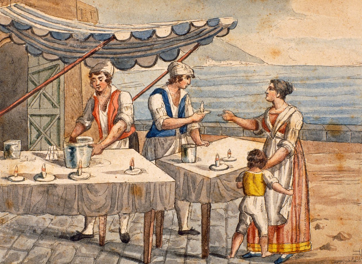 Vendeurs de sorbet, Italie - Italian School