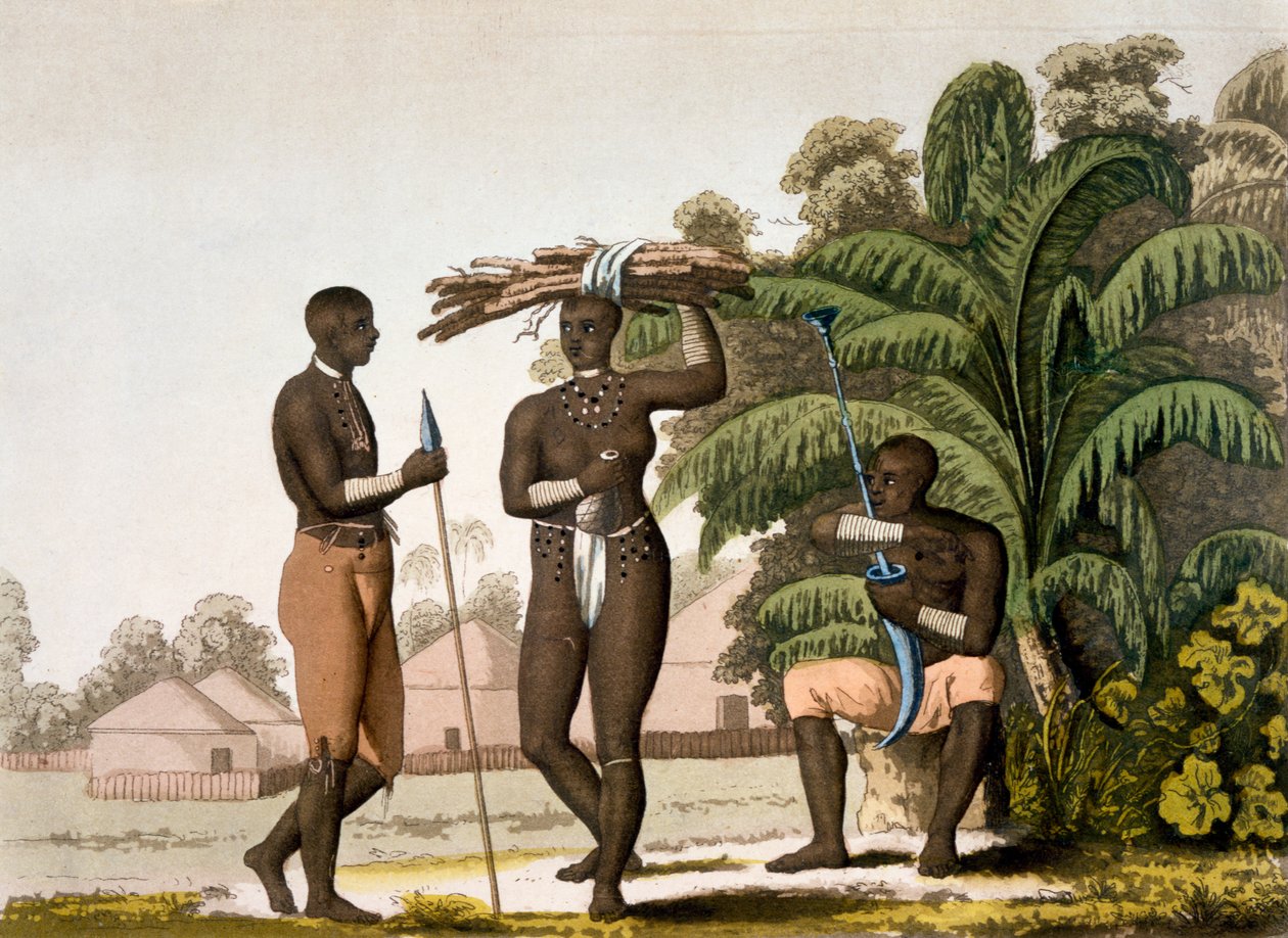Côte sud-est : nation Cafre, années 1820-30 - Italian School