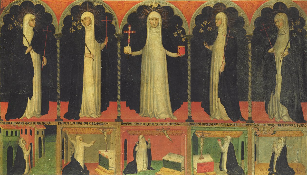 Sainte Catherine et quatre saints dominicains - Italian School