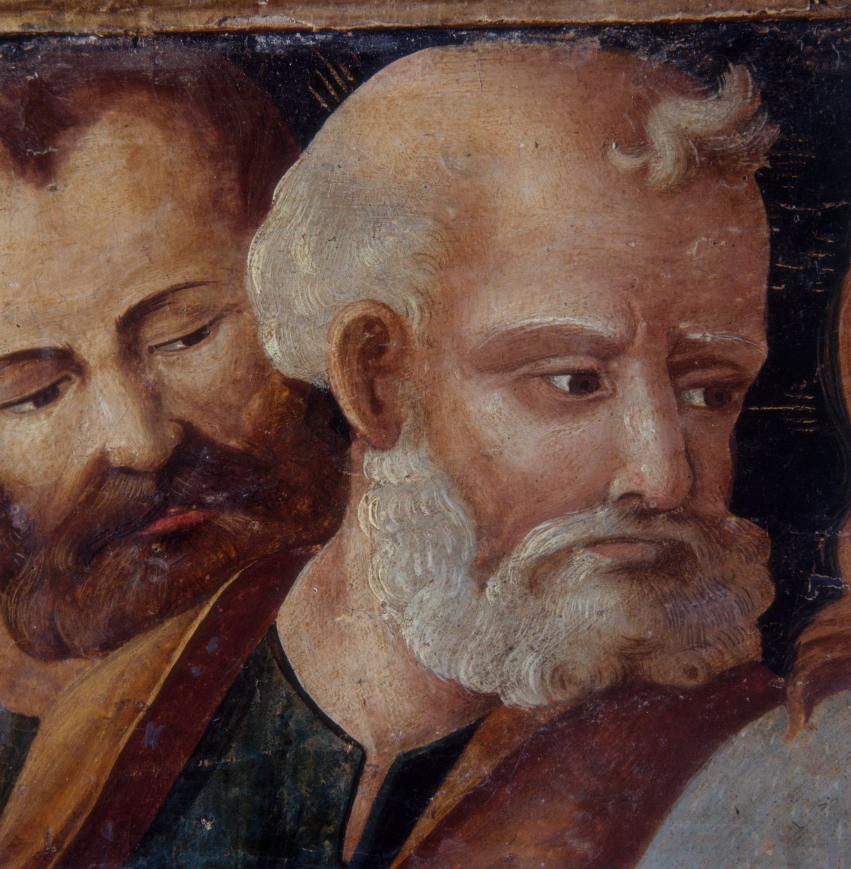 Saint Pierre, détail du retable représentant la Madone et l