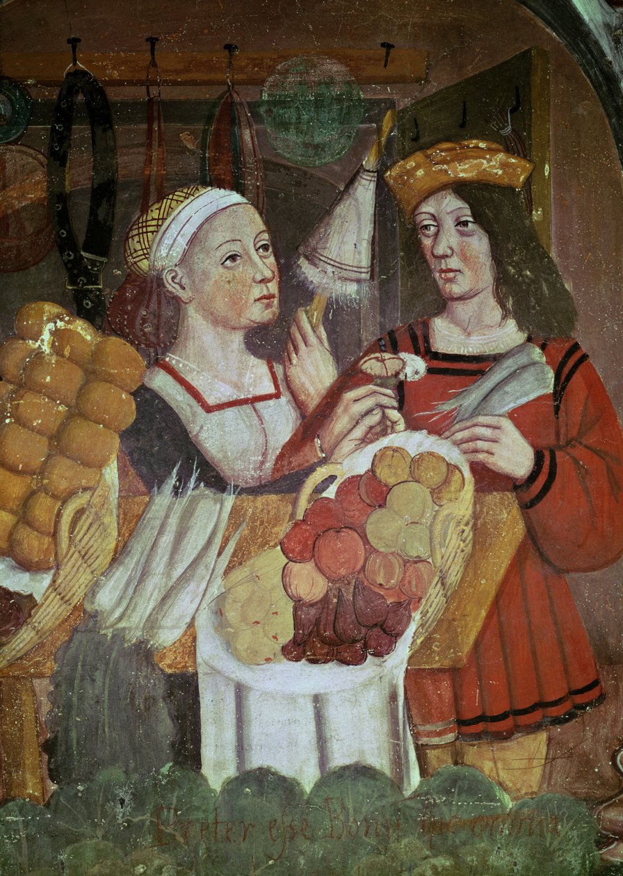 Le marché aux légumes (détail) - Italian School