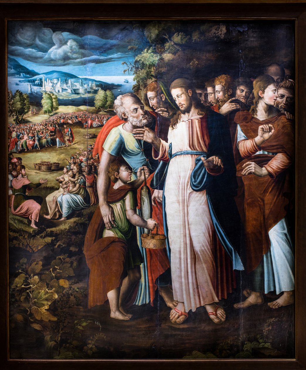 La multiplication des pains et des poissons - Italian School