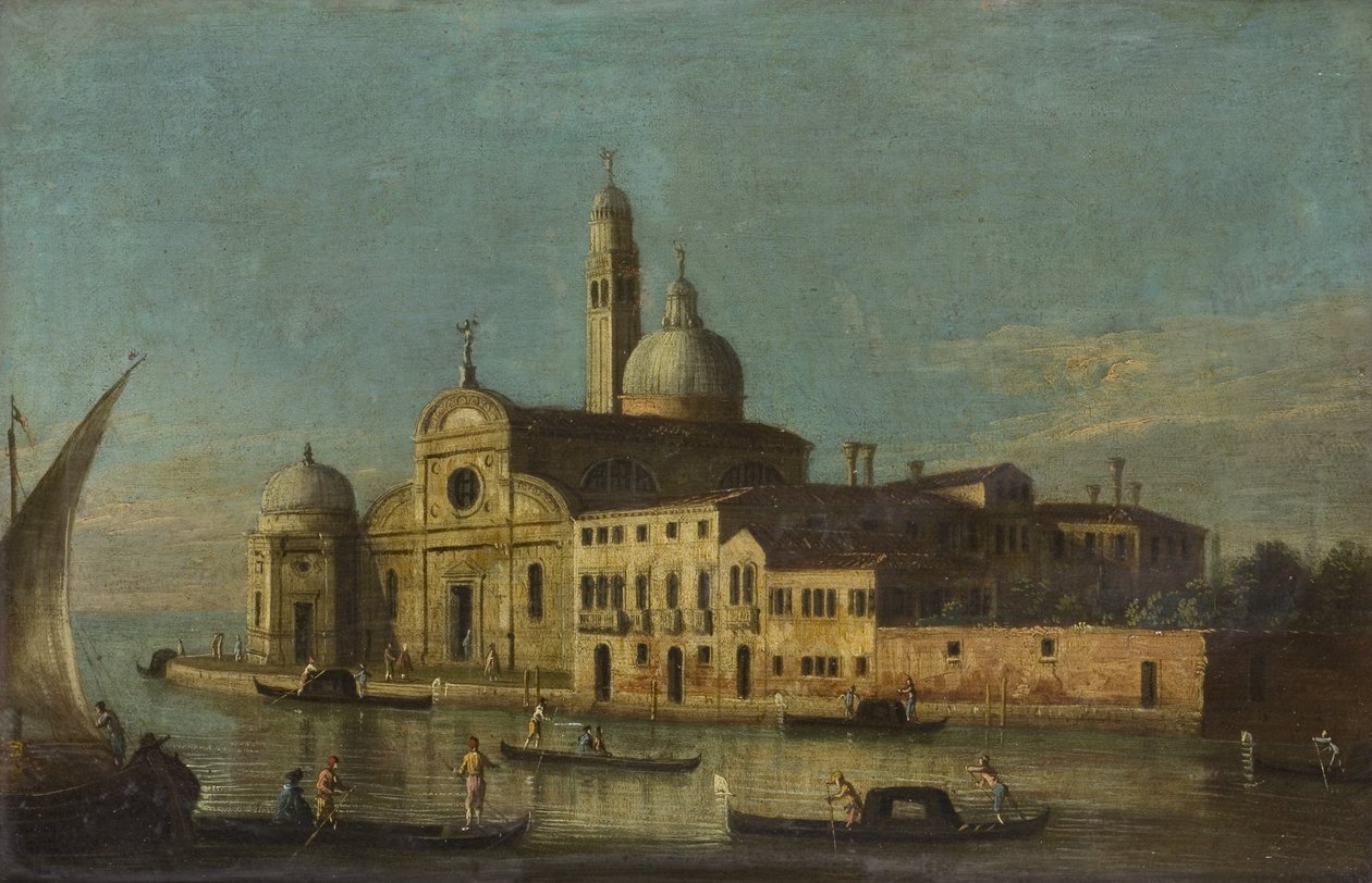 Venise, San Michele (huile sur toile) - Italian School