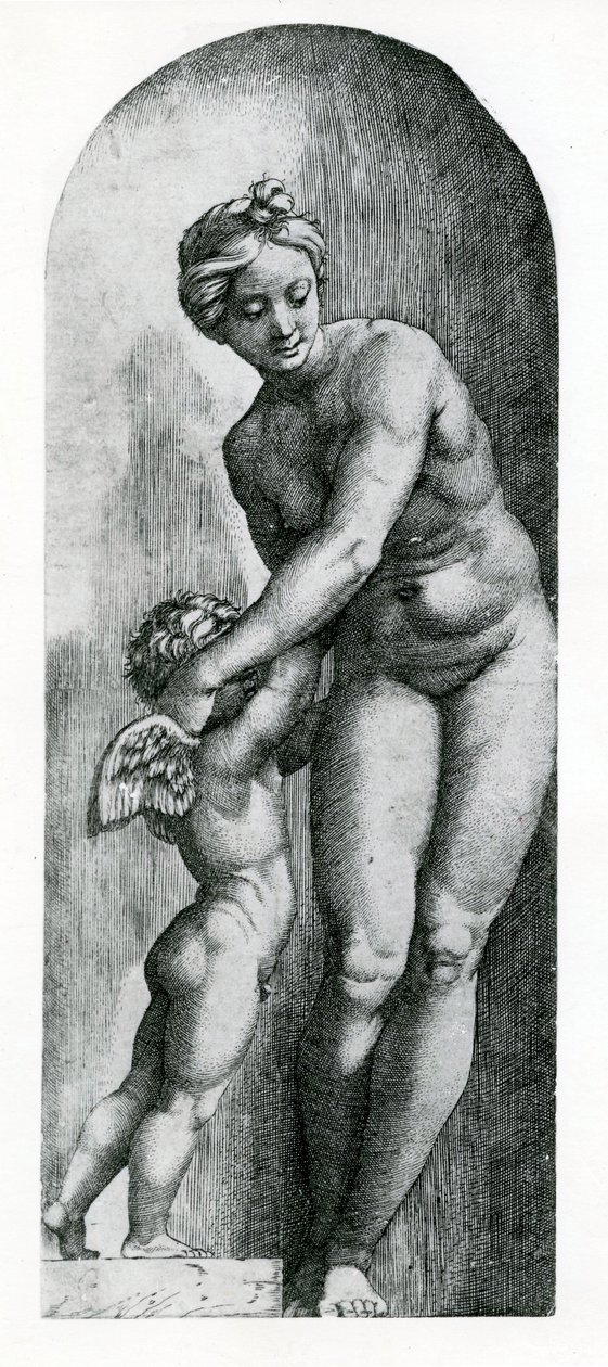 Vénus et Amour, XVIIe siècle - Italian School