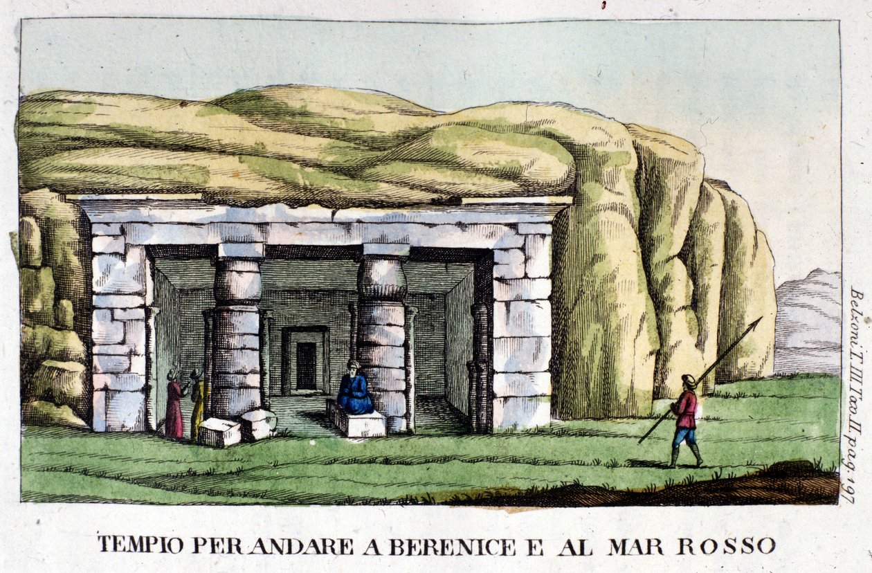 Vue du temple sur la route de Bérénice aujourd