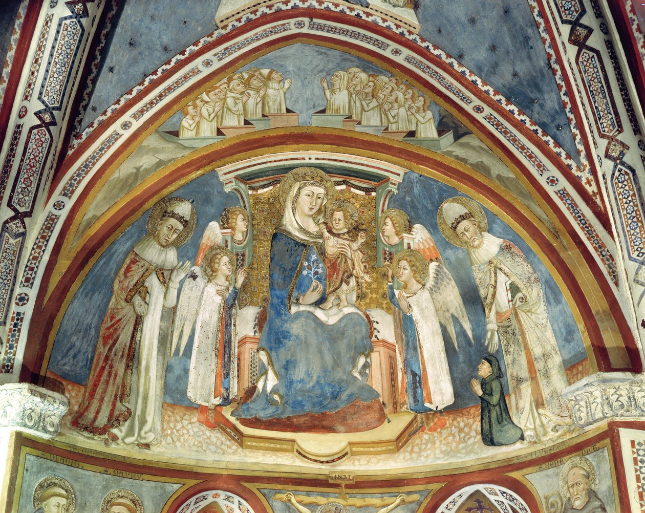 Vierge et Enfant entourés de saints sur l