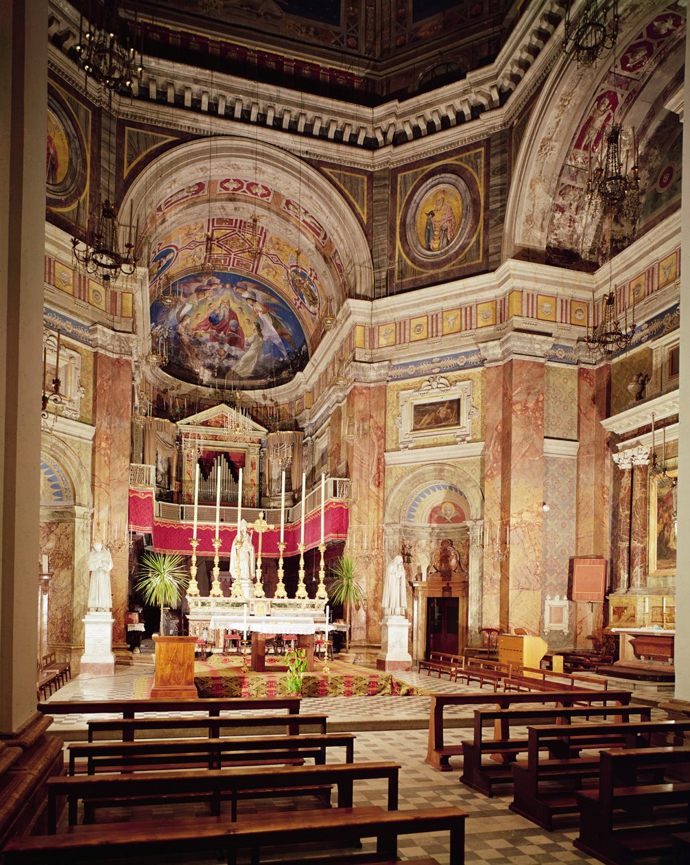Vue intérieure du chœur, vers 1140-1228 - Italian School Italian School