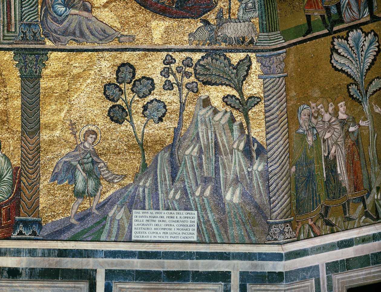 Jean-Baptiste dans le désert (mosaïque) - Italian school