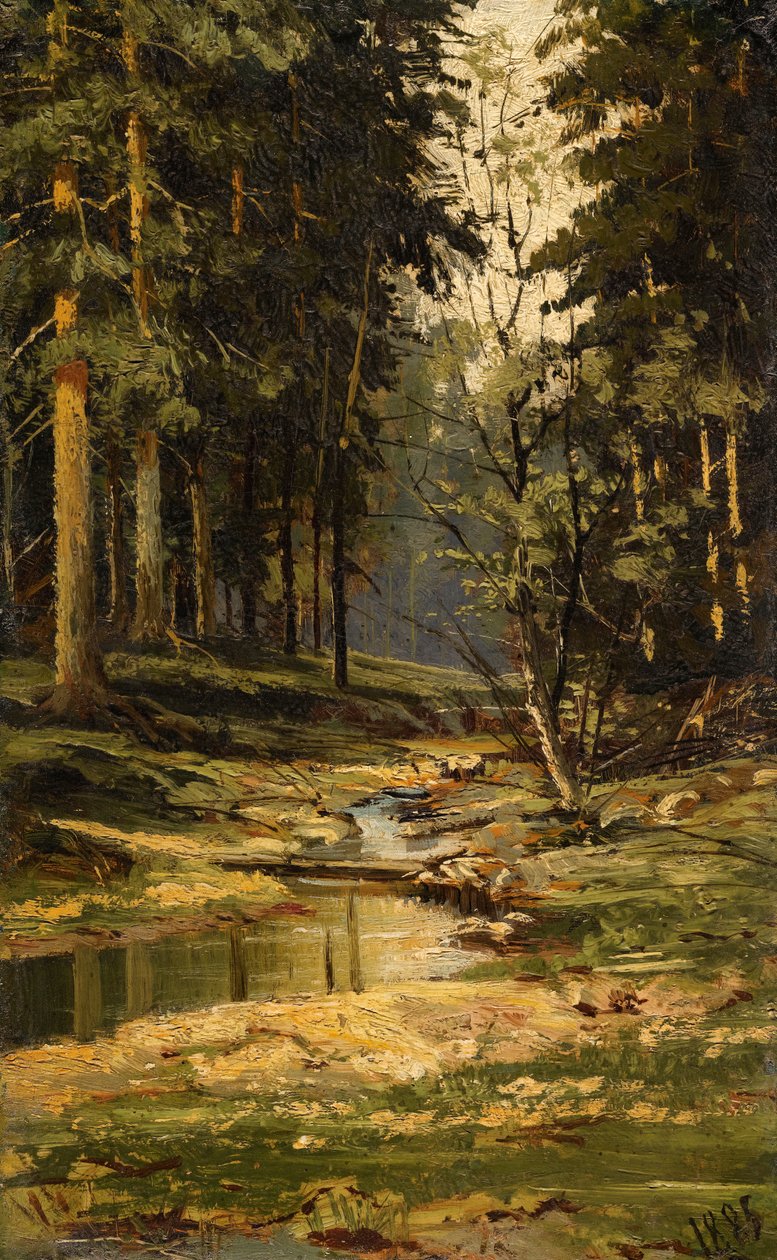 Le ruisseau forestier - Ivan Ivanovich Shishkin