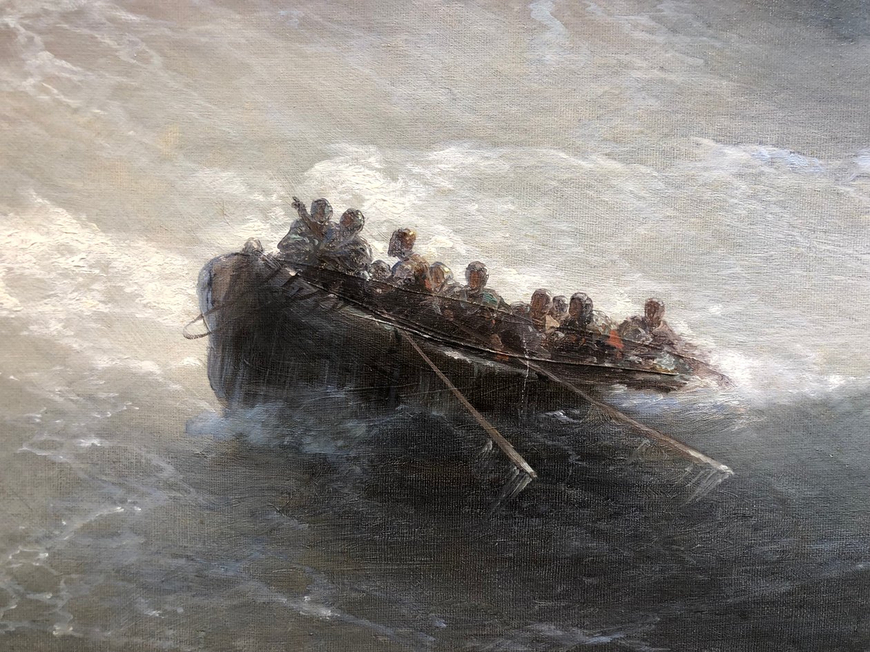 Fragment de bateau avec des personnes - Ivan Aivazovsky