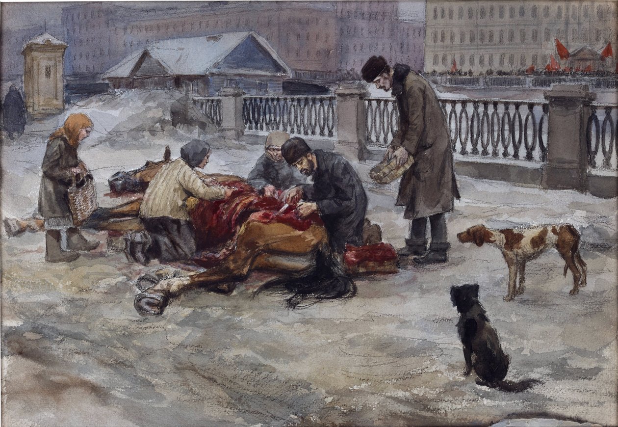 Années de famine à Petrograd par Vladimirov, Ivan Alexeyevich (1869-1947) - Ivan Alexeyevich Vladimirov