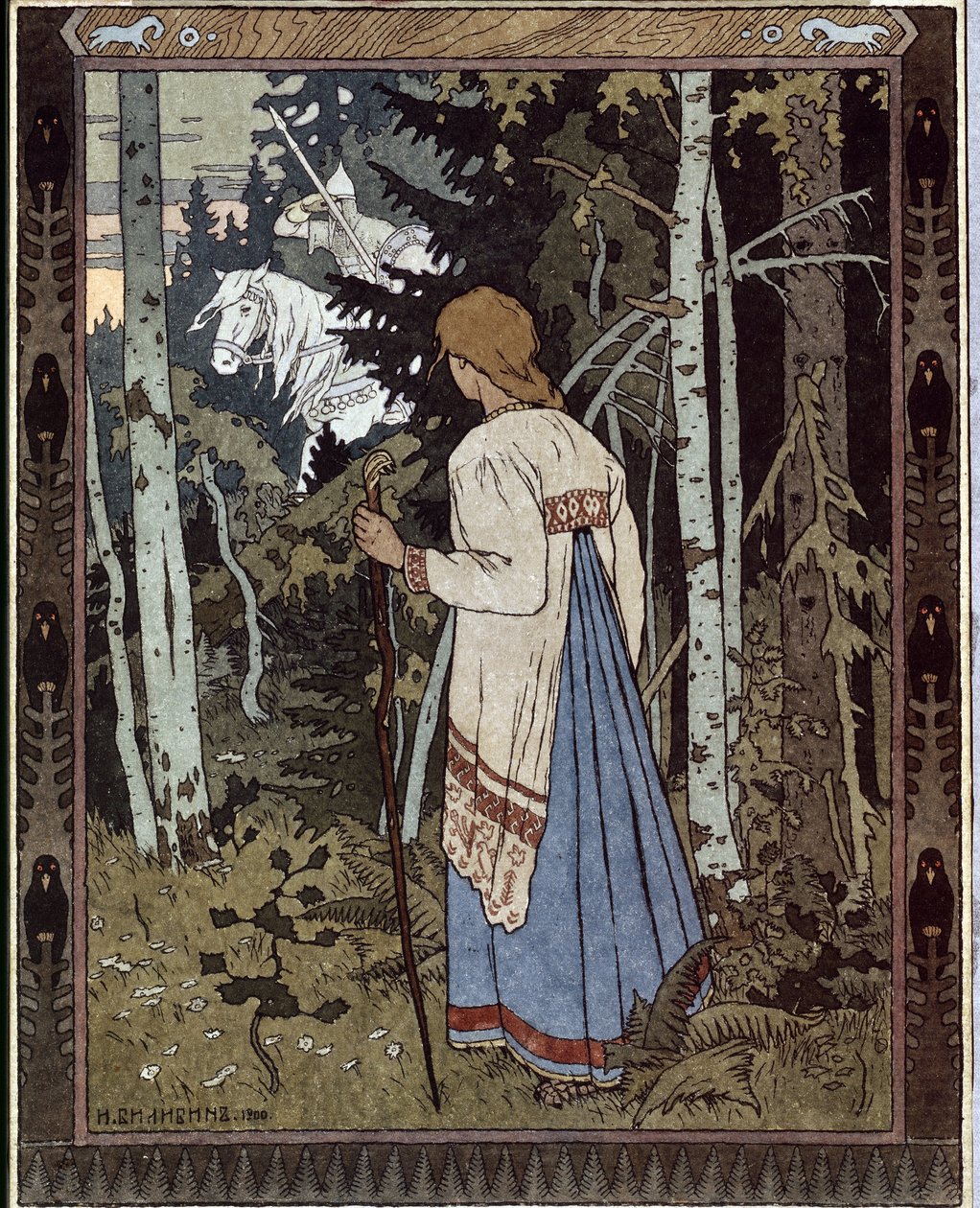 Vassilissa la tres belle et le cavalier blanc - Ivan Yakovlevich Bilibin