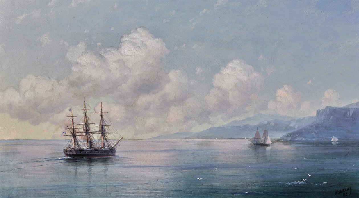 Navire au large de la côte de Crimée, 1881 - Ivan Konstantinovich Aivazovsky