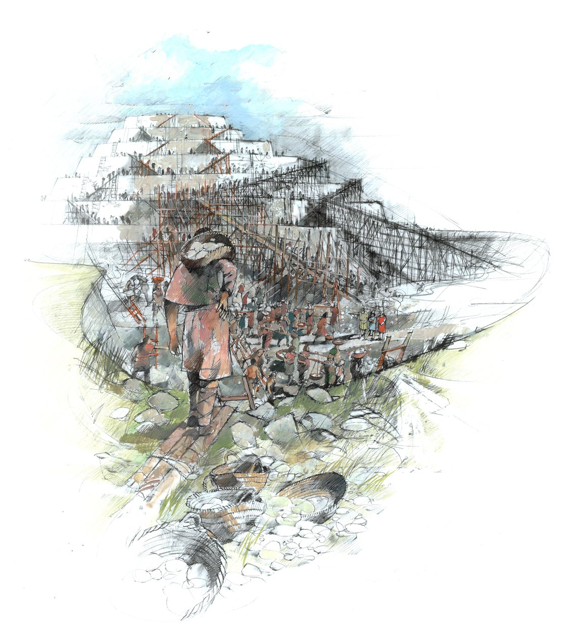 Construction de Sudbury Hill (aquarelle sur papier) - Ivan Lapper