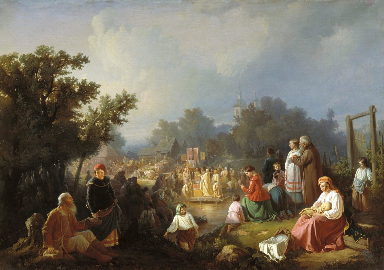 La Bénédiction des Eaux dans un village - Ivan Petrovich Trutnew