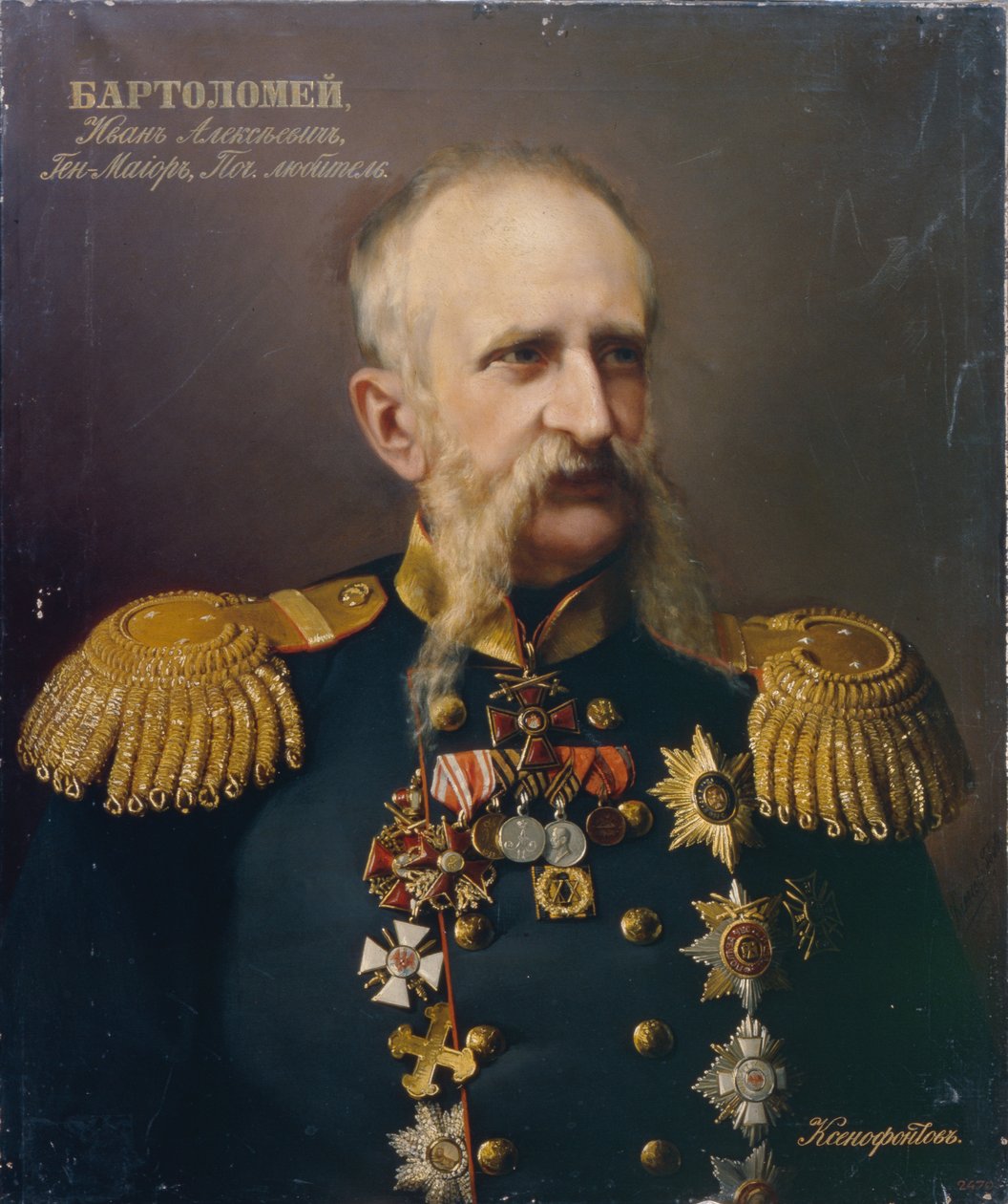 Portrait de Ivan Alexeyevich Bartolomey 1813-1870, années 1860 - Ivan Stepanovich Ksenofontov