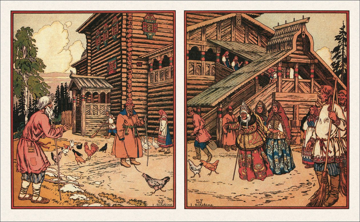 Illustration du Conte du pêcheur et du poisson, 1933 - Ivan Yakovlevich Bilibin