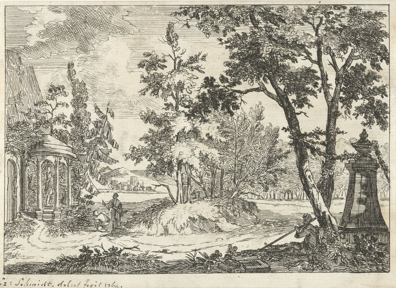 Paysage arcadien - Izaak Schmidt