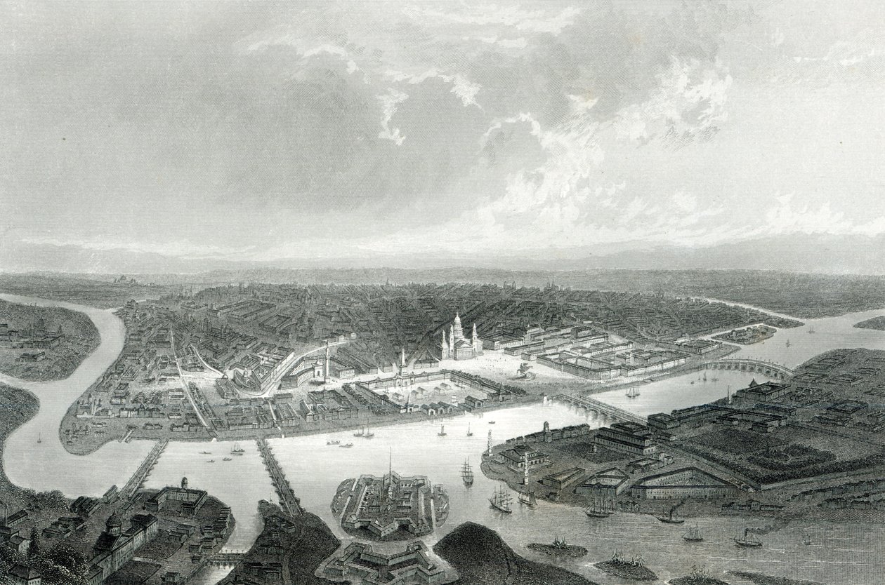Saint-Pétersbourg, gravé par S. Bradshaw, vers 1860 - John Ramage