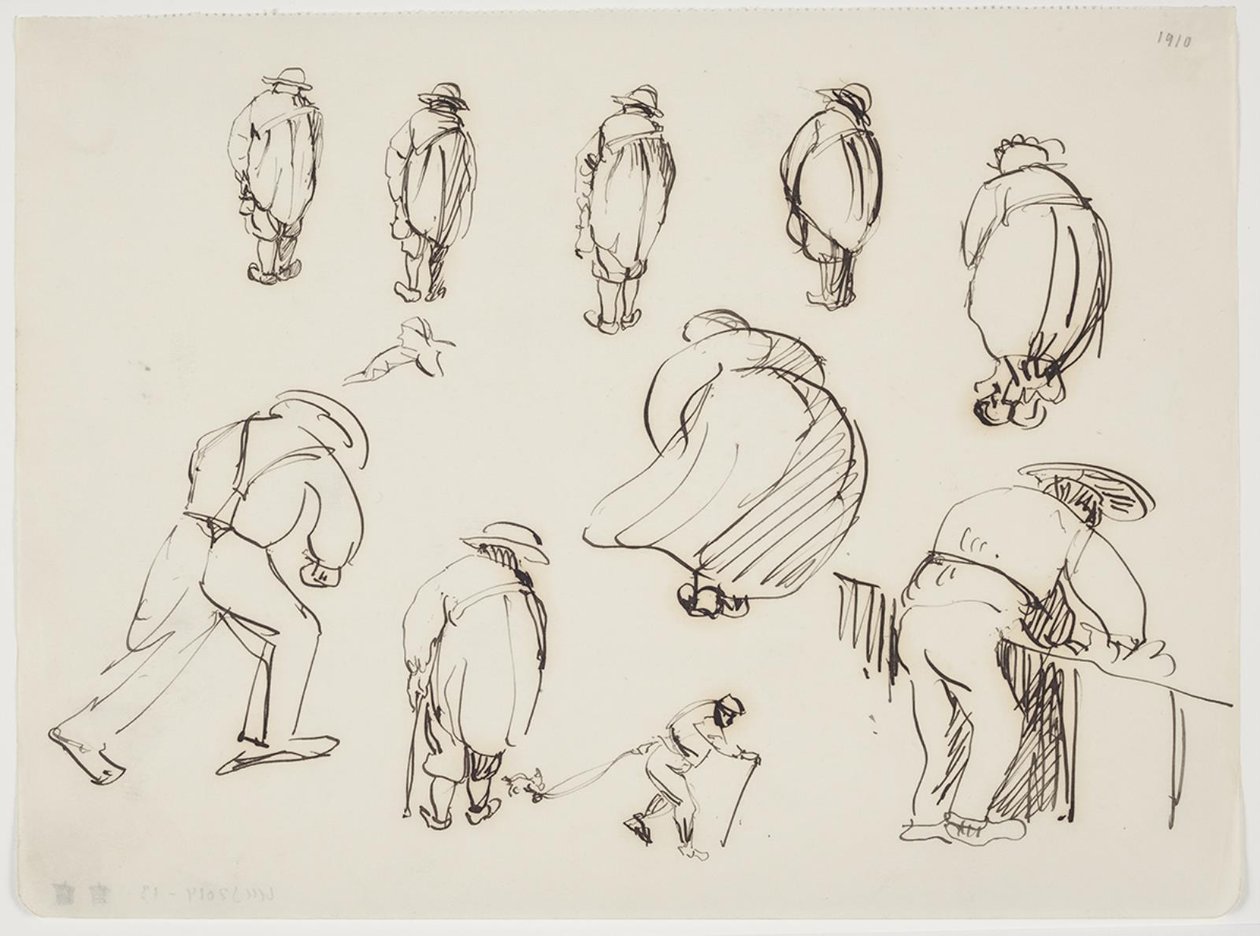Études de figures de dos - J.A. Jerichau
