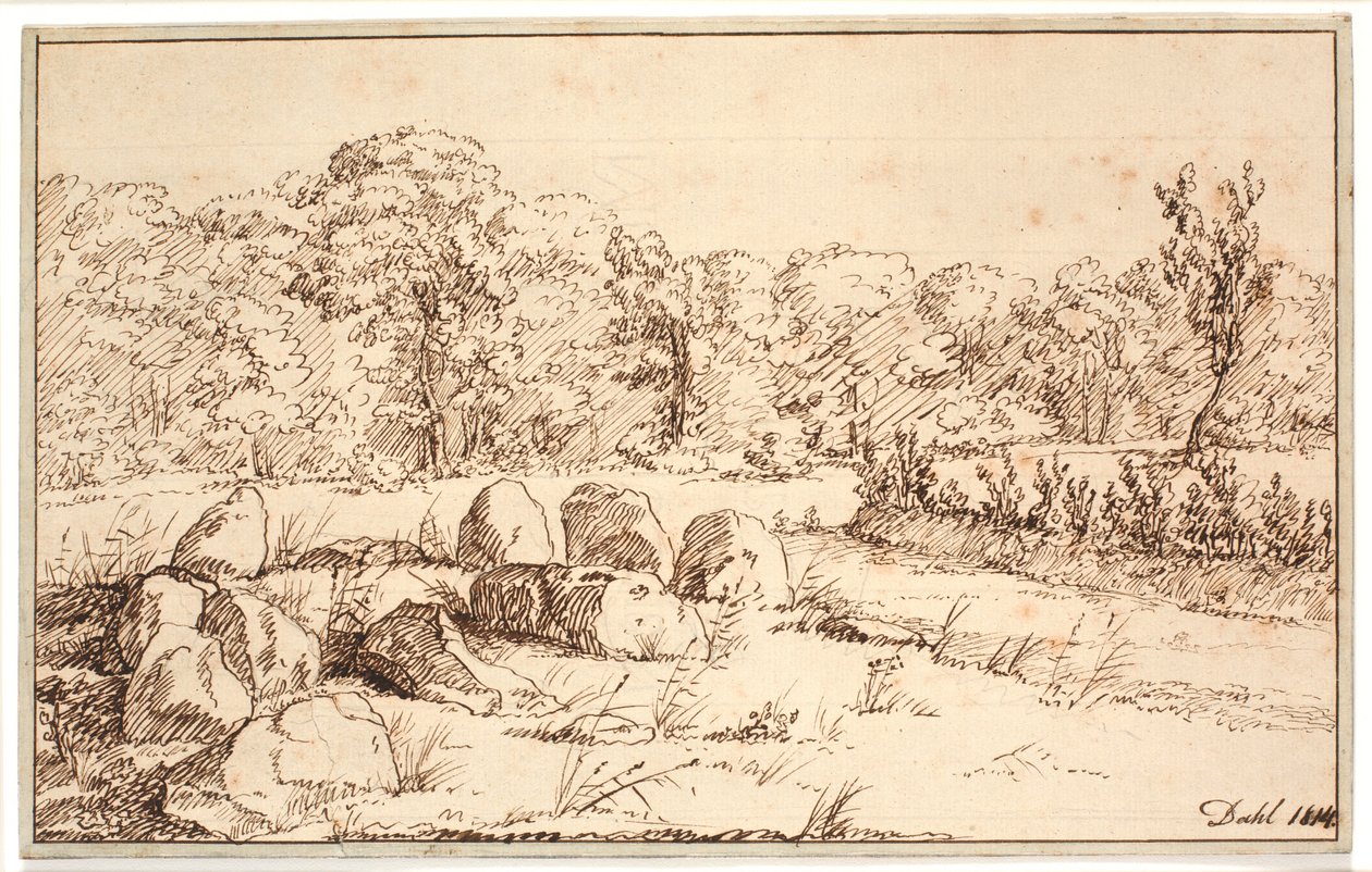 Paysage avec restes d