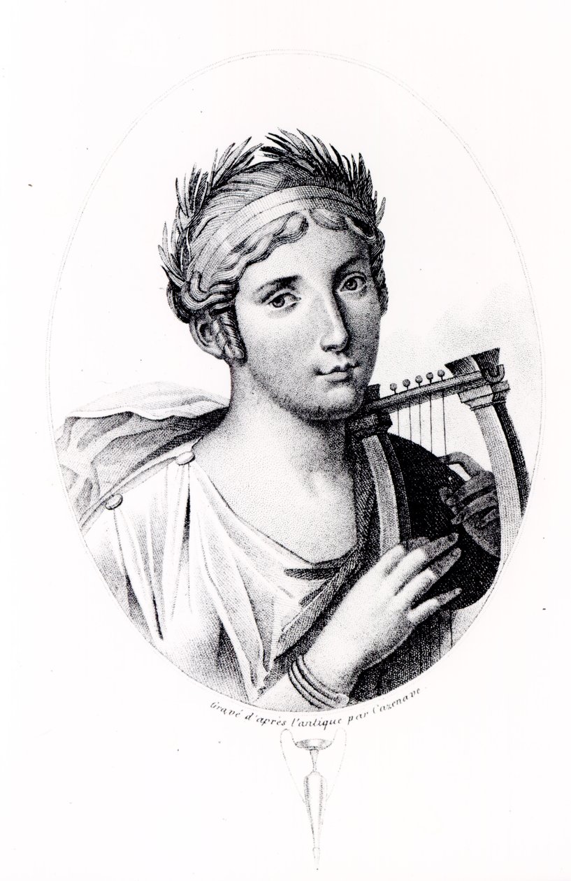 Portrait de Sappho - J.F. Cazenave