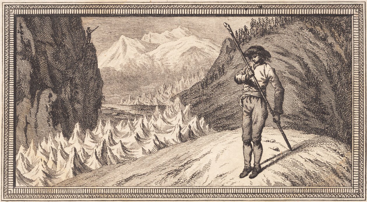 Un homme sur une surface enneigée s