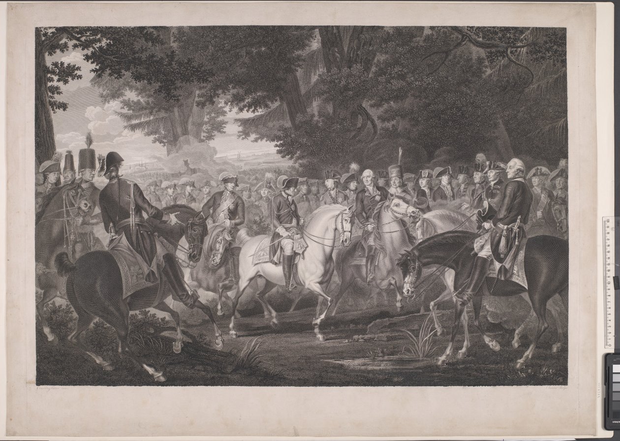 Frederik d. Store rentre après une revue à Potsdam - J.F. Clemens