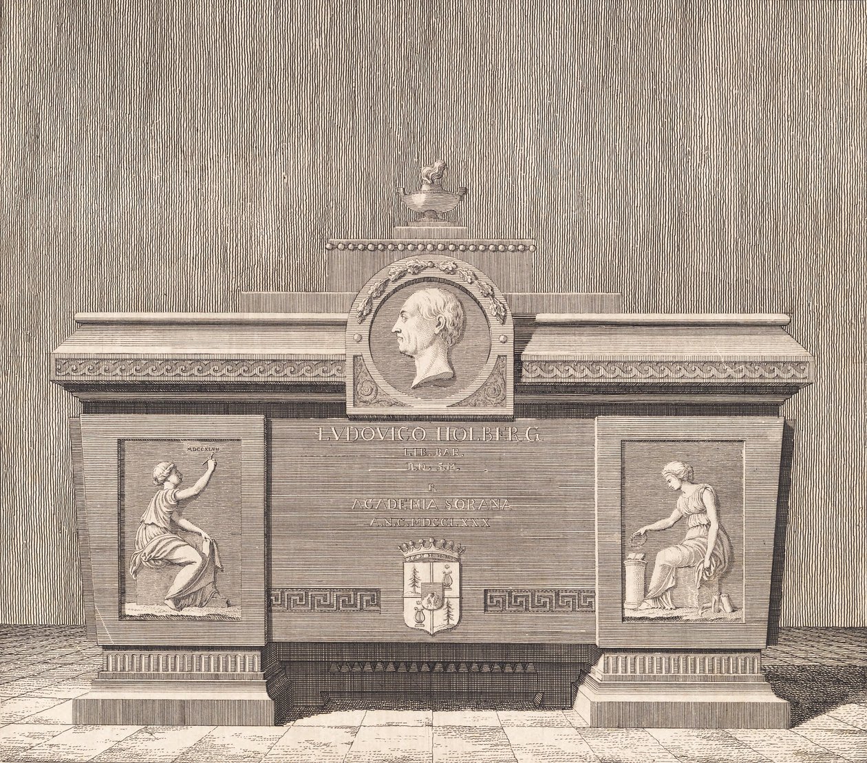 Sarcophage de Ludvig Holberg à Sorø - J.F. Clemens