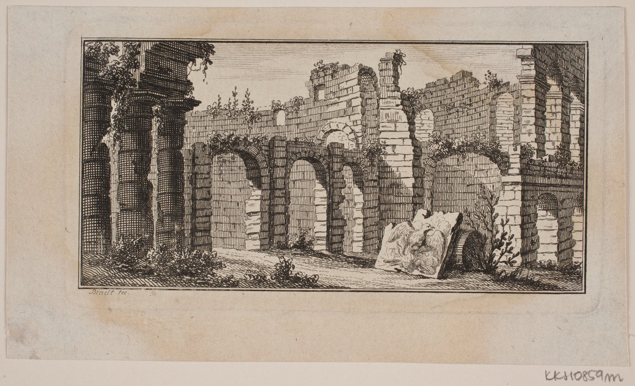 Grandes ruines avec des arcs sur plusieurs étages - J.F. Clemens