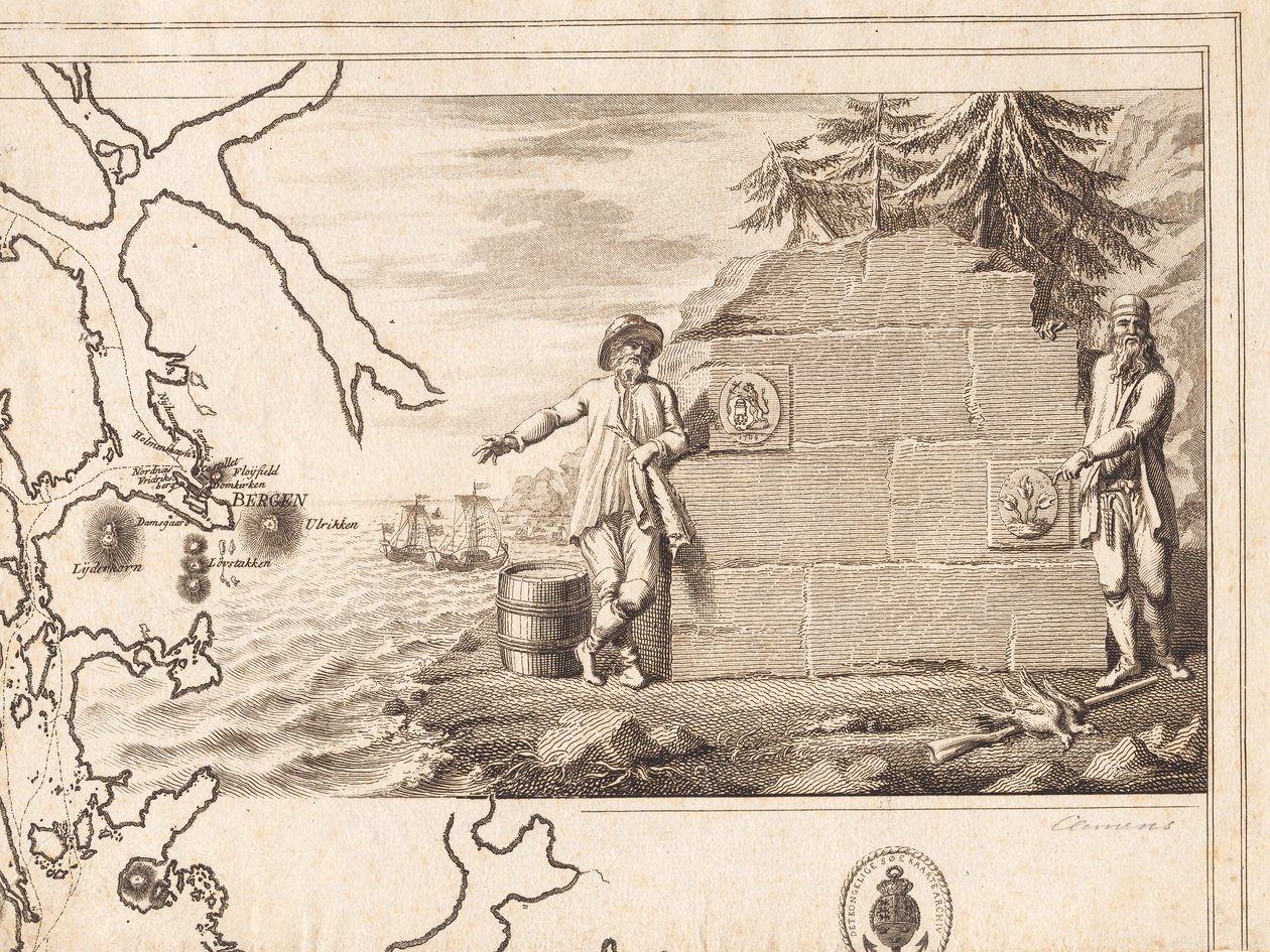 Vignette de titre pour une carte marine - J.F. Clemens