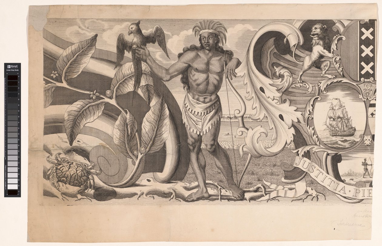 Partie de la carte du Suriname (partie gauche) - J.G. de la Croix