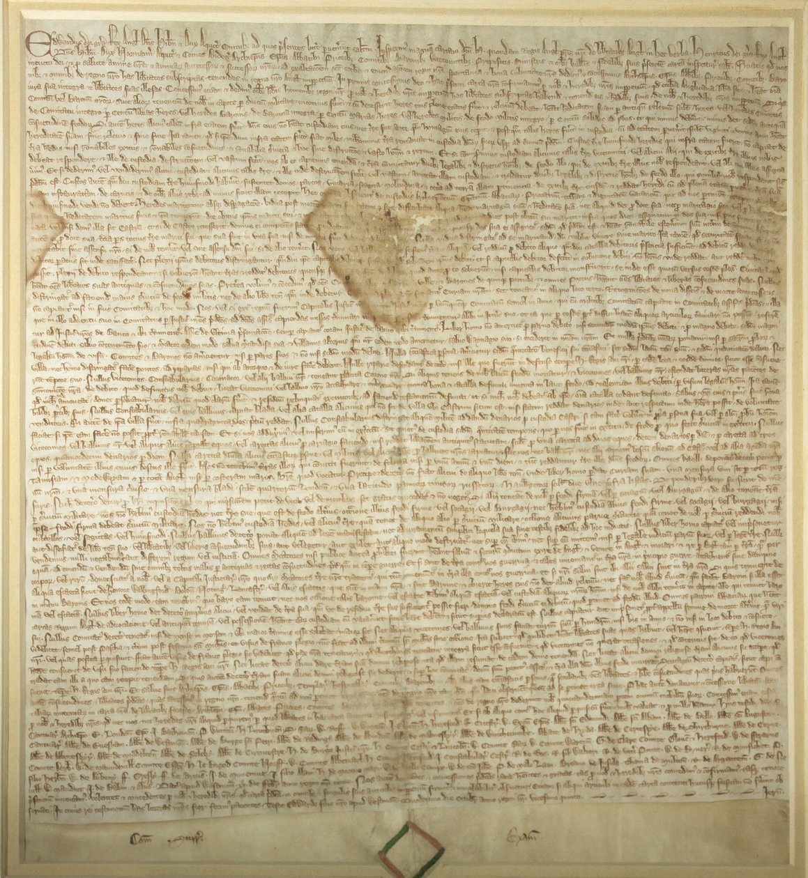 Une copie de la Magna Carta de 1297 exposée dans le Hall des Membres de la Maison du Parlement - JJ Harrison