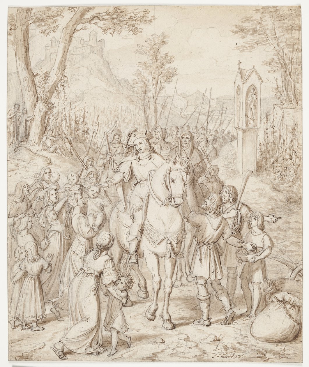 Valdemar le Grand en route pour rencontrer Fr. Barberousse - J.L. Lund
