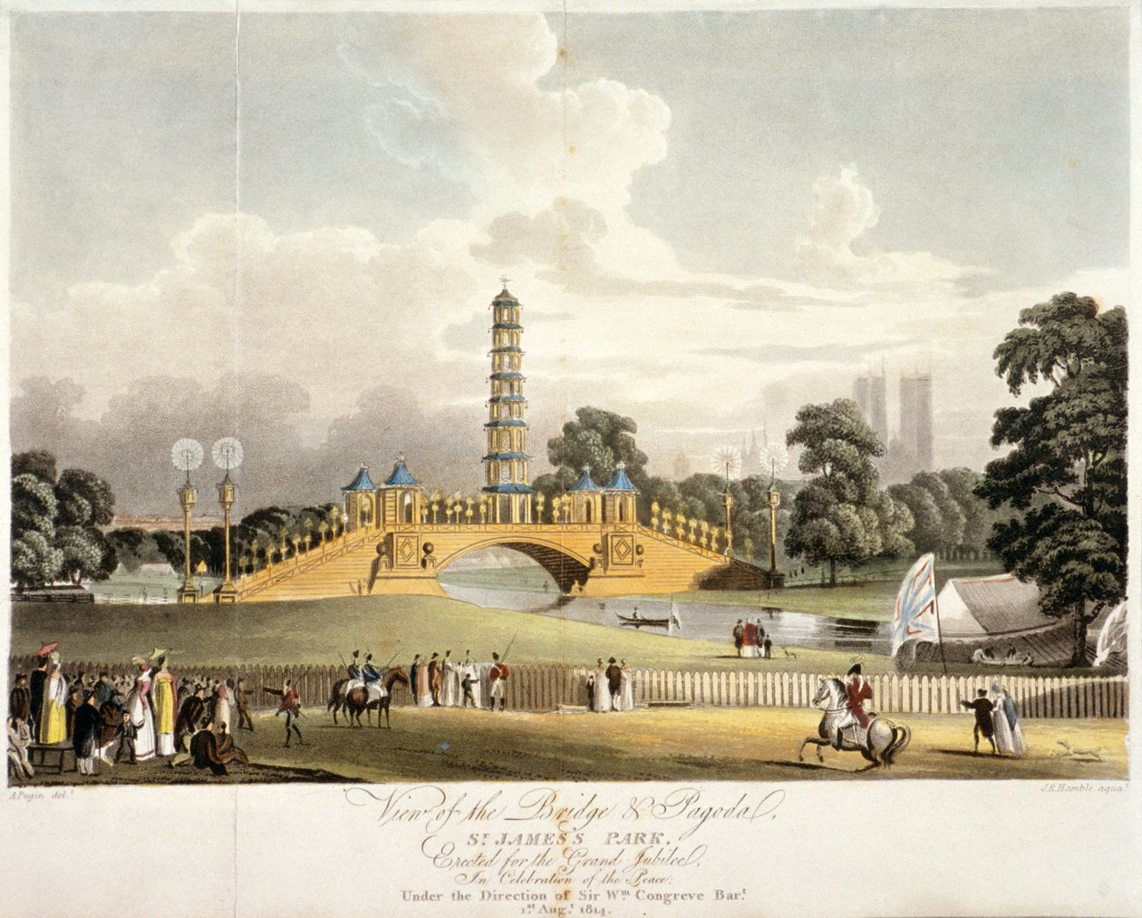 Vue du pont chinois et de la pagode dans St James