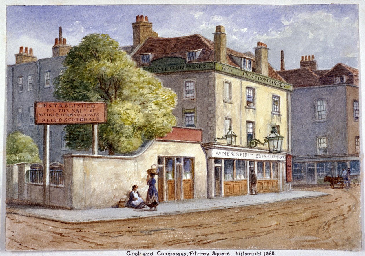 Old Goat and Compasses Inn, Marylebone Road, Londres, 1868 - JT Wilson