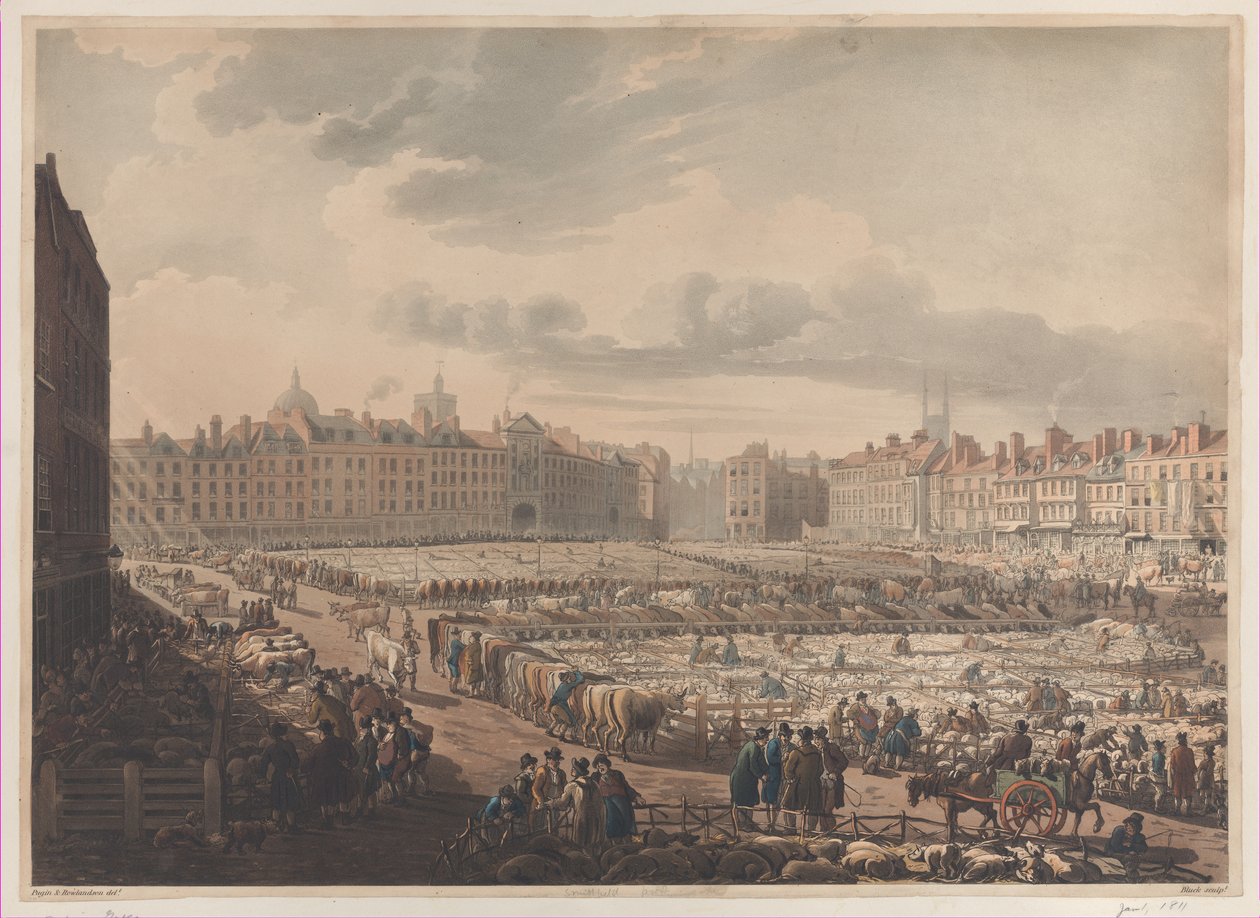 Vue aérienne du marché de Smithfield, prise de l