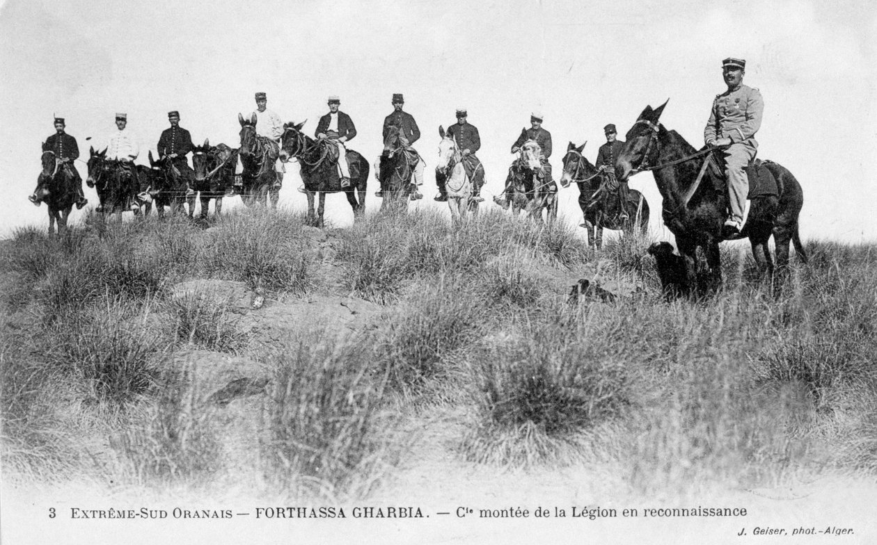 Cavalerie de la Légion étrangère française, Forthassa Gharbia, Algérie, vers 1905 - J. Geiser