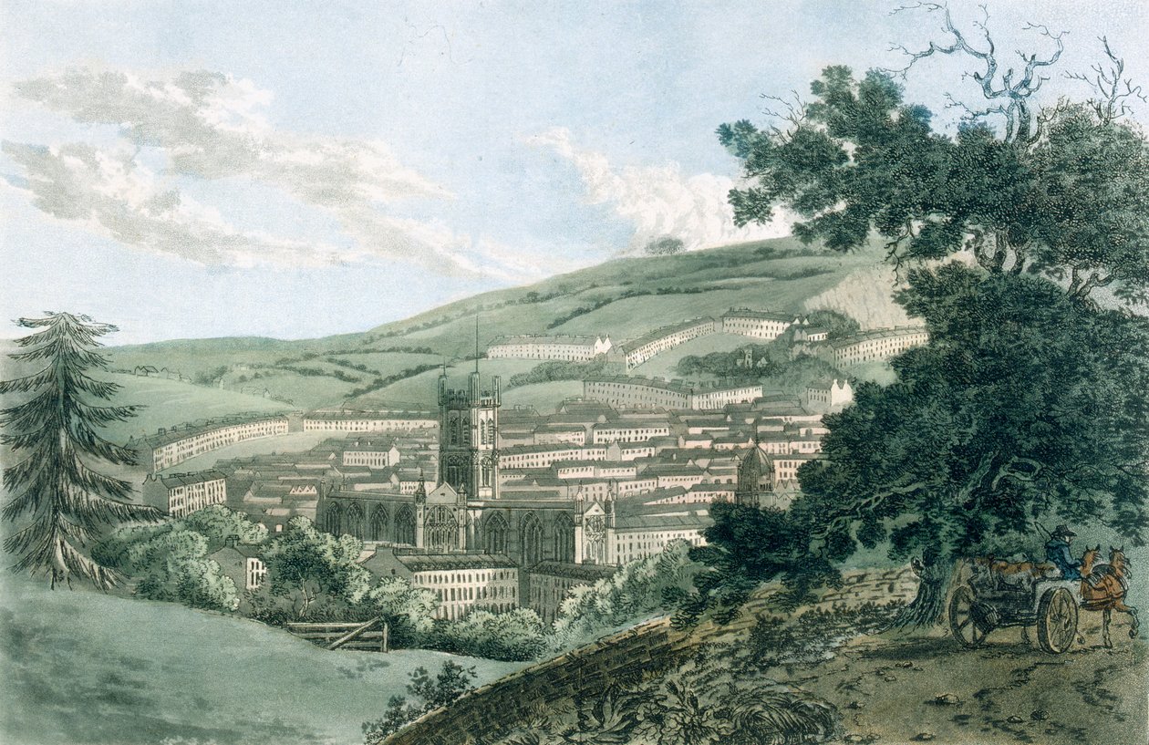 Bath, depuis la route privée menant à Prior Park - J. Hassell